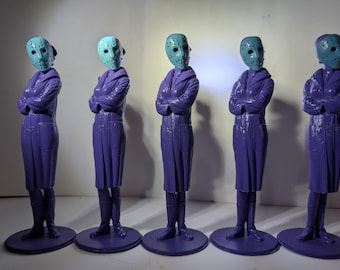 Figuras de resina de Scream Queens V-2. Íconos del terror: Viernes 13, Scream, Halloween, Pesadilla en Elm Street y Hellraiser. Creadas por artistas.