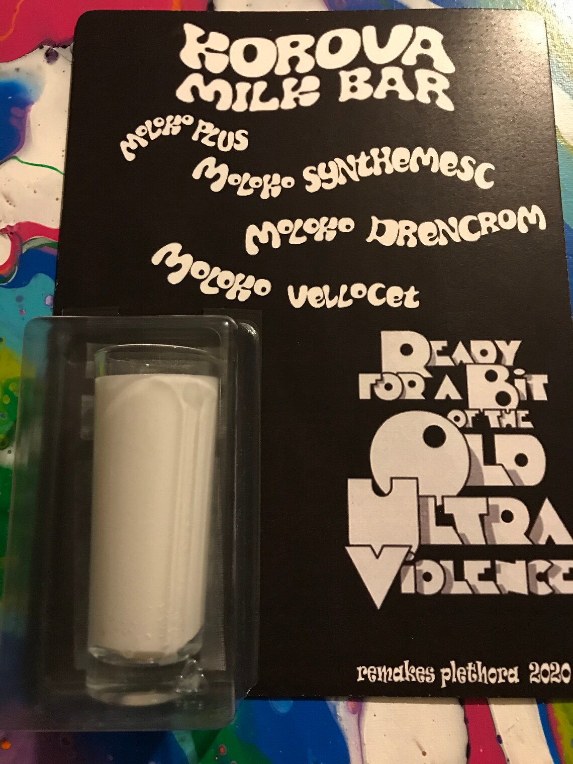 Clockwork Orange Art Toy Korova Milk Bar Moloko Plus Action Etsy