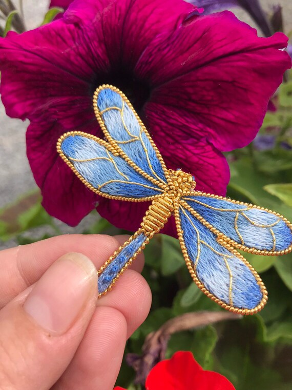 hand embroidered brooches