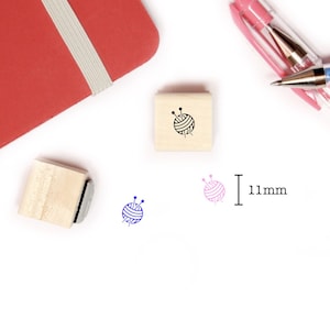 Mini-Strickstempel für Planer und Tagebuch, Holz-Scrapbooking-Stempel 11 mm