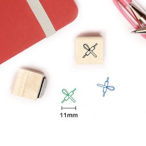 Baking stamp for planner and journal, Mini wood stamp 11mm