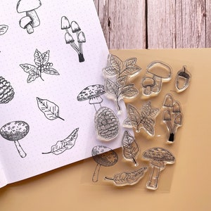 Owl Tree Clear Stamps for Card Making, Fall Tree Transparent Rubber Stamps  for Bullet Journal DIY Scrapbook Decoration Handmade Crafts Notebook