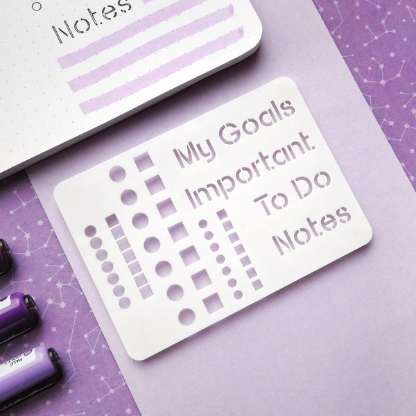 Mini To Do List Stencil for Journal and Planner, Daily Routine Stencil, My Goals Layout Stencil, Planner Template Stencil