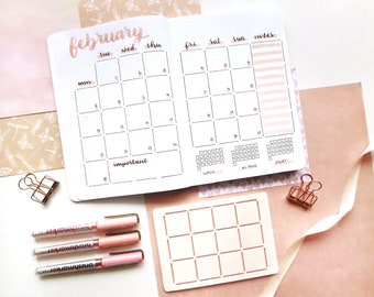 Monthly Calendar Template Planner Stencil