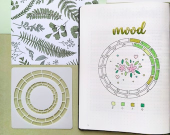 Marque-page Métal Avec Pochoirs Intégrés - Pour Bullet Journal, Scrapbooking, Créatif (2,5 X 7,1 Pouces)