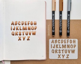 Alphabet Stencil, Script Letter Stencil, Script Letter Stencil Planner ...