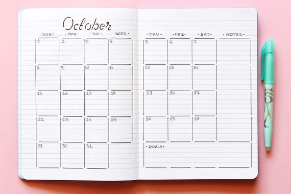 monthly overview calendar stencil for bullet journal and planner monthly layout stencil planner template stencil calendar stencil