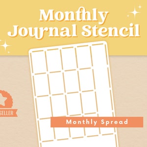 Schablone für Monatskalender, perfektes Werkzeug für Notizbücher und Punktjournale, ideales Geschenk für Schreibwarenliebhaber, BuJo-Zubehör