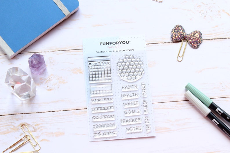 Habits Tracker Clear Stamp for Planner and Bullet Journal Etsy