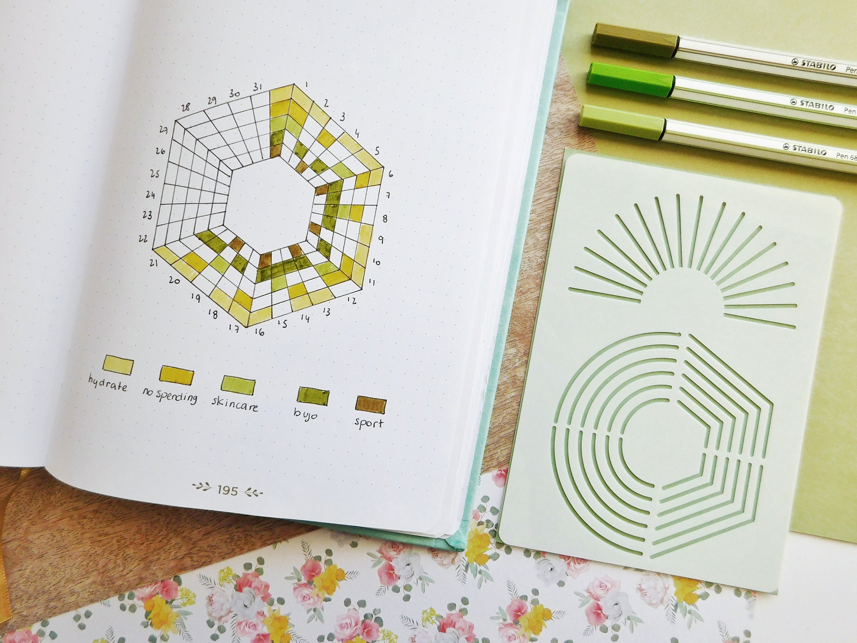 Marianne Design - Bullet Journaling Tracker Symbols Clear Stamps