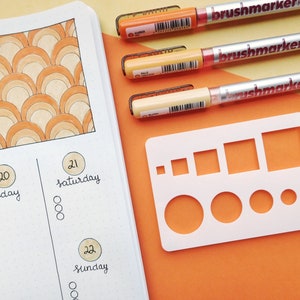 Mini stencil decorativo per la diffusione del diario, stencil per forme di arti e mestieri di base del diario