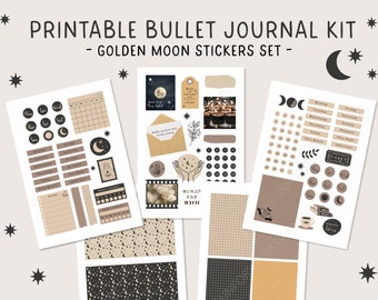 bullet journal stickers printable etsy
