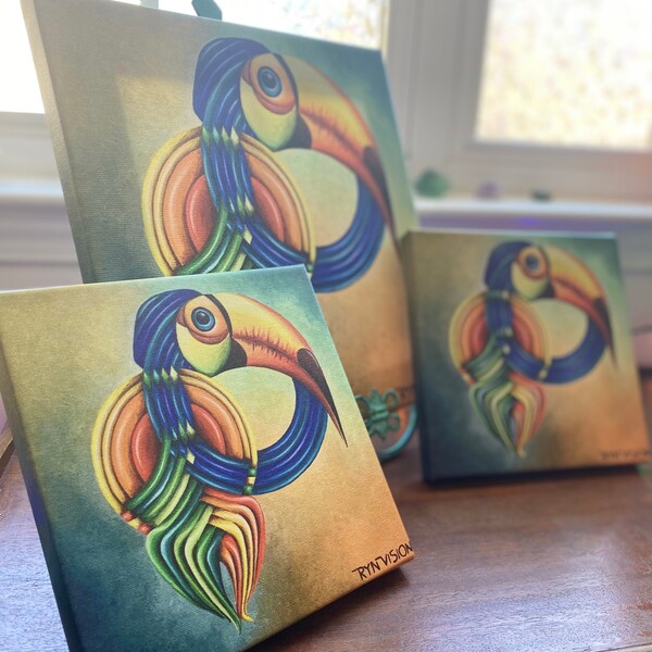 Bird Rings 8x8 Canvas Print