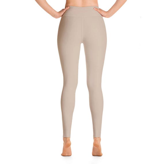 Beige Yoga Leggings Yoga Woman Yoga 