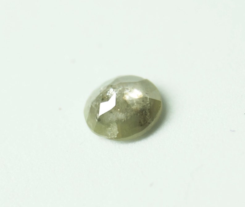 OOAK 0.70Tcw5.70mm DFJ0137 Clear Grey Salt /& Pepper Rose Diamond Rough Diamond Rose Cut Loose Diamonds Raw Diamond Faceted Cabochon