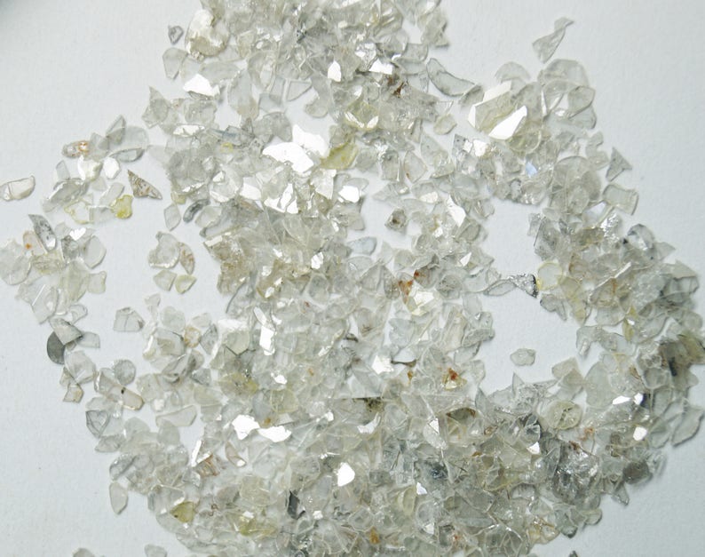 White Rough Diamond 1mm To 3mm Approx DS0011 Natural White Diamonds 20 CTW Clear white Diamond Slices Raw Diamond Chips Uncut Diamond
