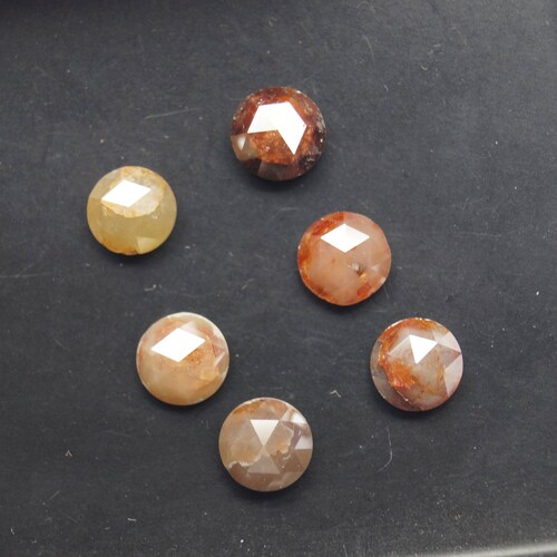 6 Pieces 3mm Rose Cut Diamond, Rose Cut Cabochon, Red Rose Cut Diamond, Faceted Cabochon, Rose Cut Diamond order Ring RD06