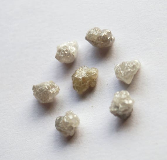 White Raw Uncut Diamond DDS51119 5mm Approx 1 Piece Natural White Grey Rough Diamond Drilled 1mm Large hole Diamond Bead