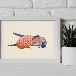 Cat Friendly Little Girl Digital Wall Art, Cat Exhibition Poster, Printable Wall Art, Nursery Digital Prints, Digital Wall Art