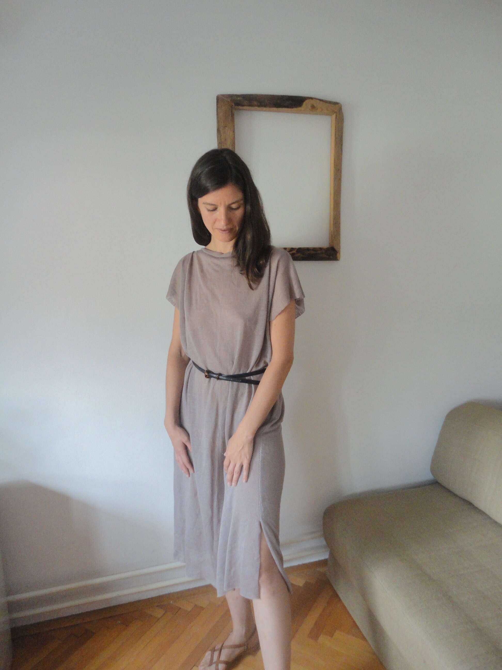 linen jersey dress