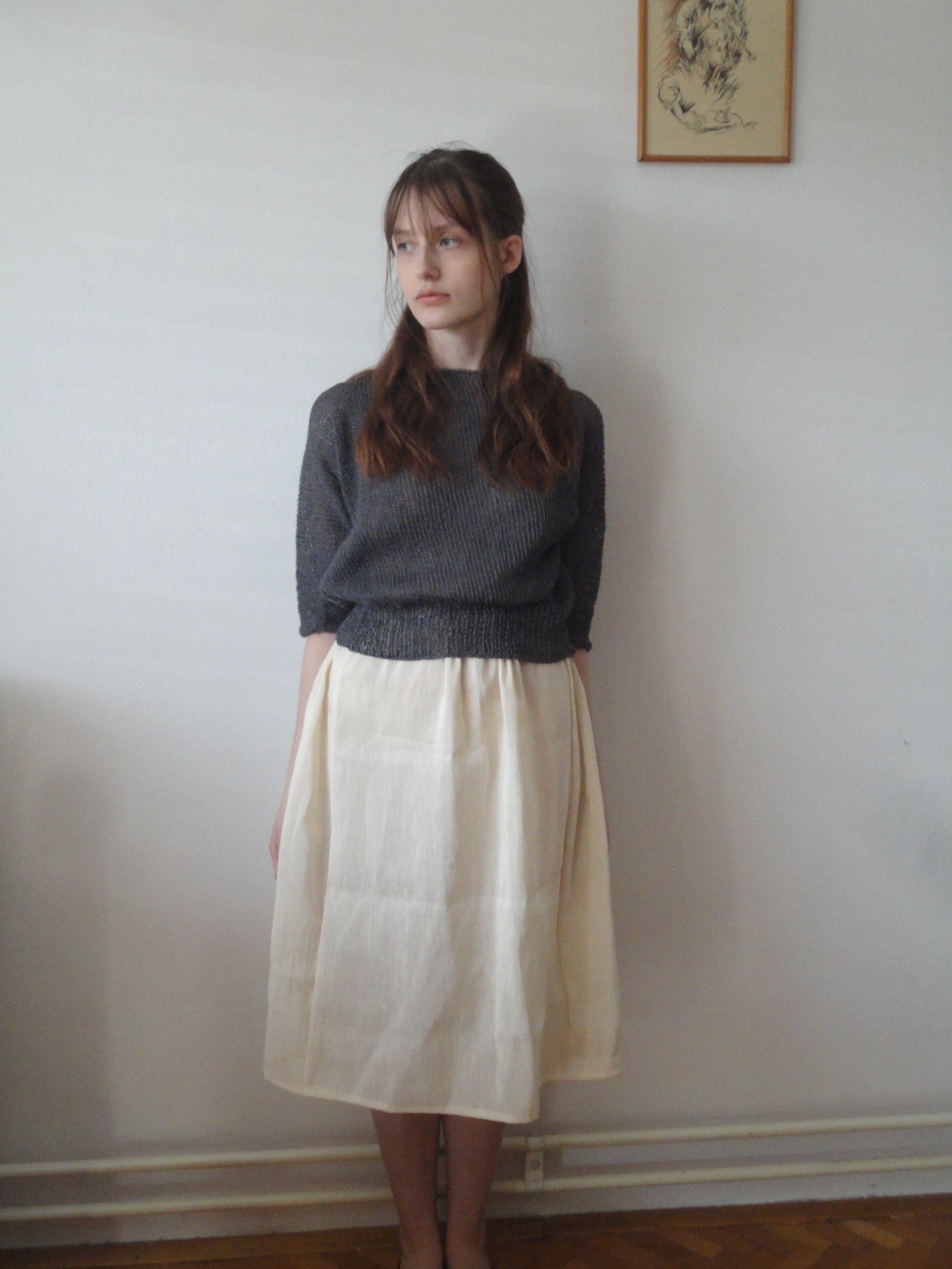 dark gray sweater outfit