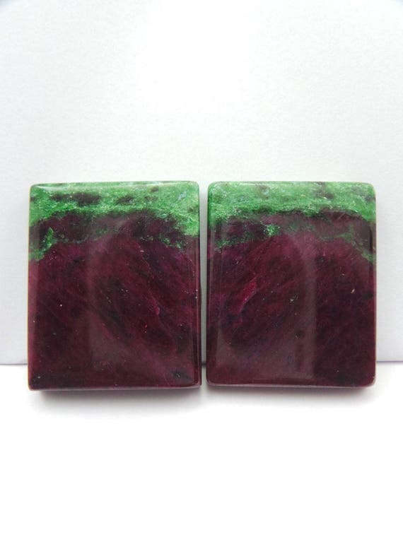 Ruby Zoisite Gemstone Zoisite Cabochon-Ruby Zoisite Gemstone Cabochons-Natural Ruby Zoisite Smooth Baguette Cabochon-33.5x28 MM-1 Pair-Wholesalegems 63afd5 Ruby Zoisite Gemstone Zoisite Cabochon-Ruby Zoisite Gemstone Cabochons-Natural Ruby Zoisite Smooth Baguette Cabochon-33.5x28 MM-1 Pair-Wholesalegems 63afd5