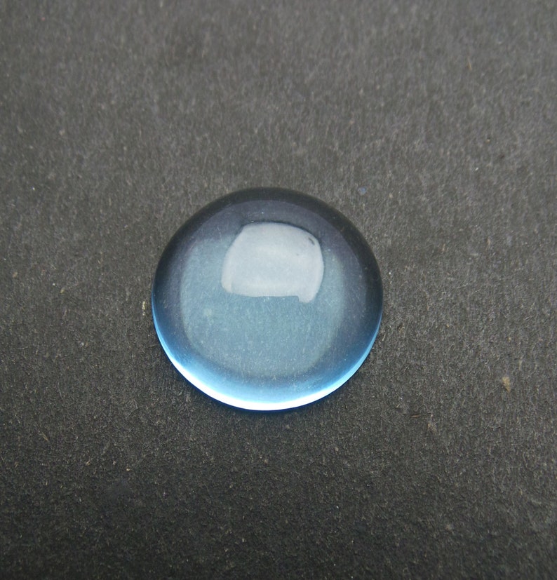 Blue Topaz Gemstone Cabochon-RARE Natural Blue Topaz Smooth Round Cabochon-Blue Topaz Gemstone Cabs-19.5x19.5x7 MM-Wholesalegems #W17249