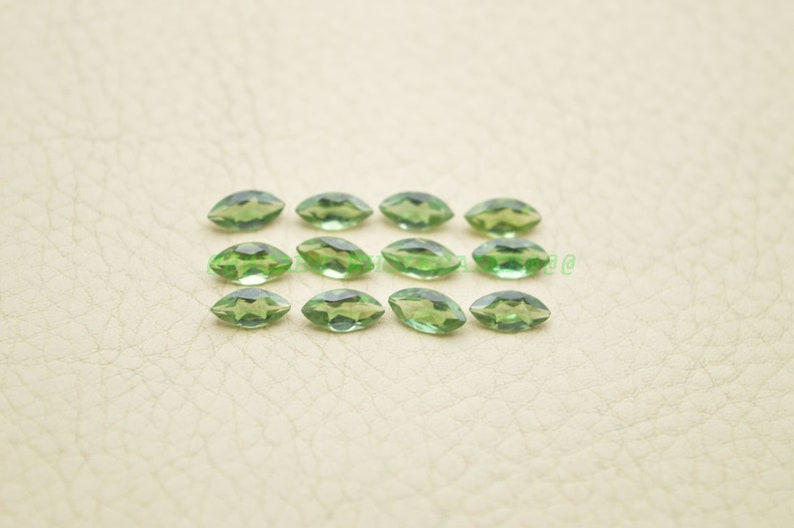 7X5 MM 7 Pcs-Wholesalegems-BSW14489 Green Apatite Gemstone Cut Stones-Apatite Stones-Natural Green Apatite Faceted Cut Pear Gemstones