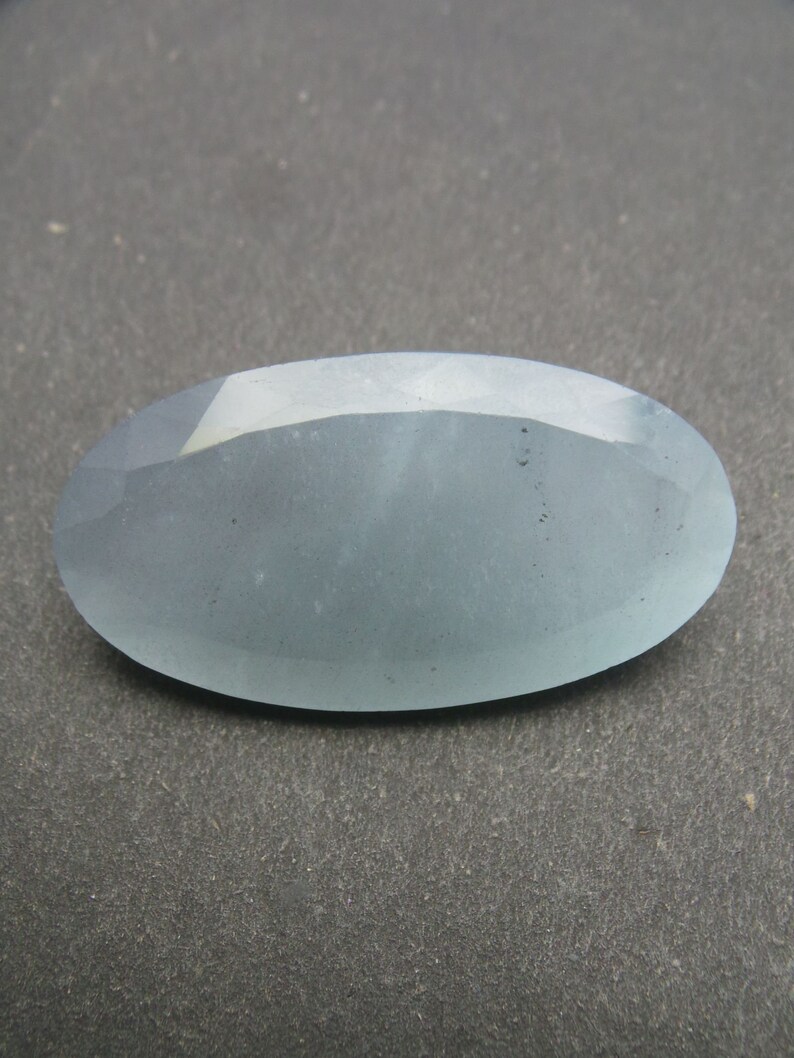 Aquamarine Oval Cut-Aquamarine Cuts-RARE Natural Aquamarine Faceted Oval Cut Stone-Aquamarine Gemstone Cut-48x25x14 MM-Wholesalegems