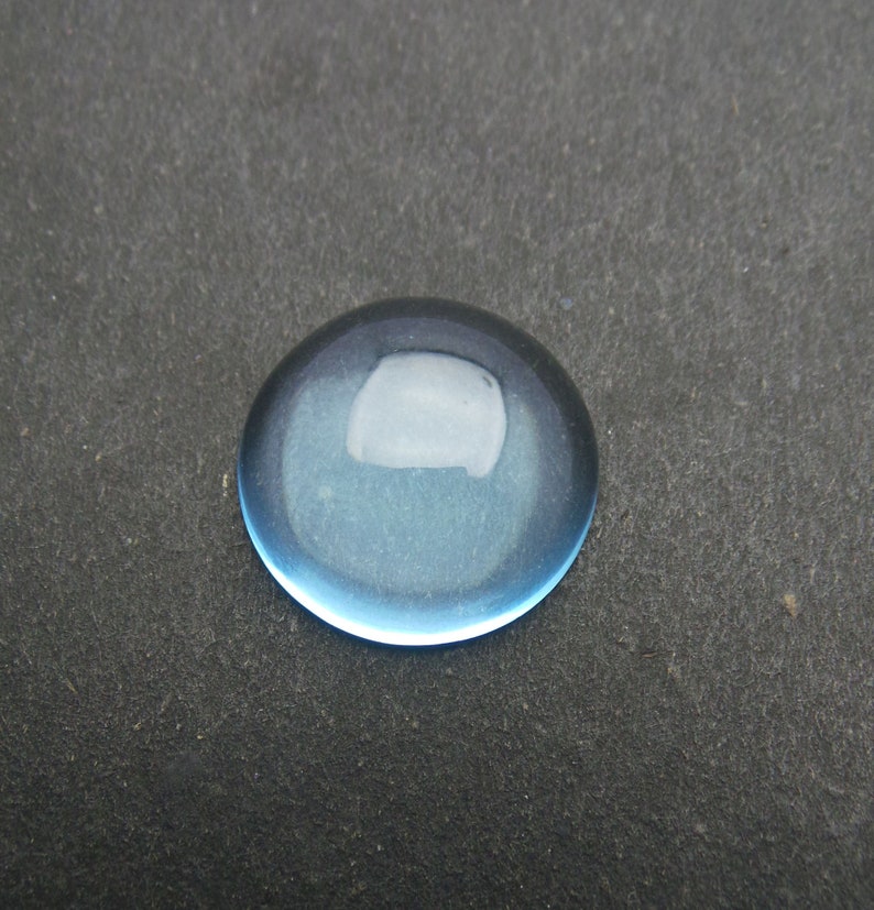 Blue Topaz Gemstone Cabochon-RARE Natural Blue Topaz Smooth Round Cabochon-Blue Topaz Gemstone Cabs-19.5x19.5x7 MM-Wholesalegems #W17249