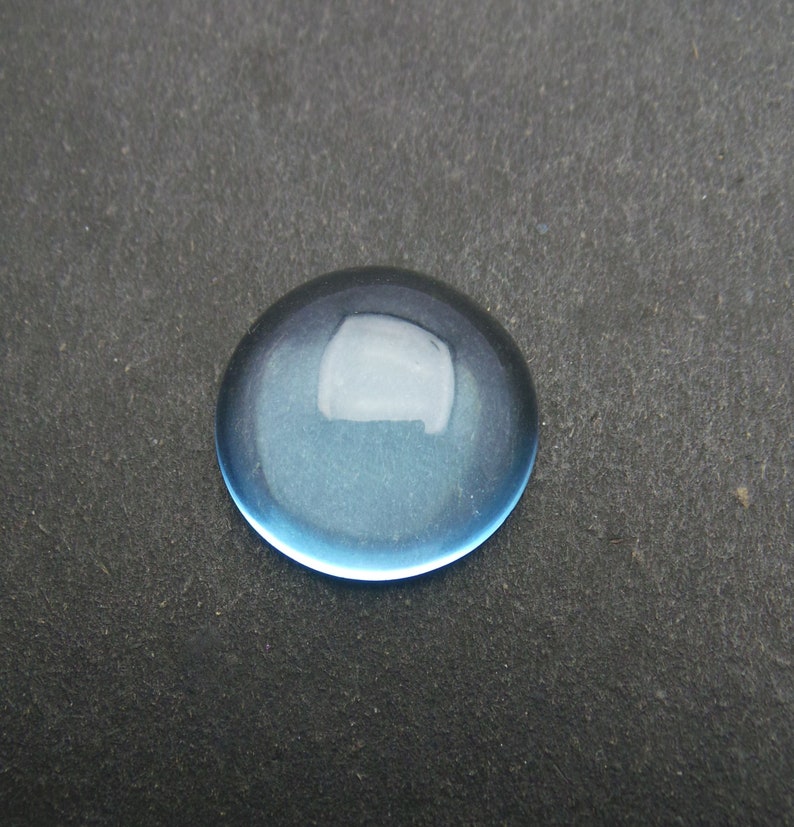 Blue Topaz Gemstone Cabochon-RARE Natural Blue Topaz Smooth Round Cabochon-Blue Topaz Gemstone Cabs-19.5x19.5x7 MM-Wholesalegems #W17249