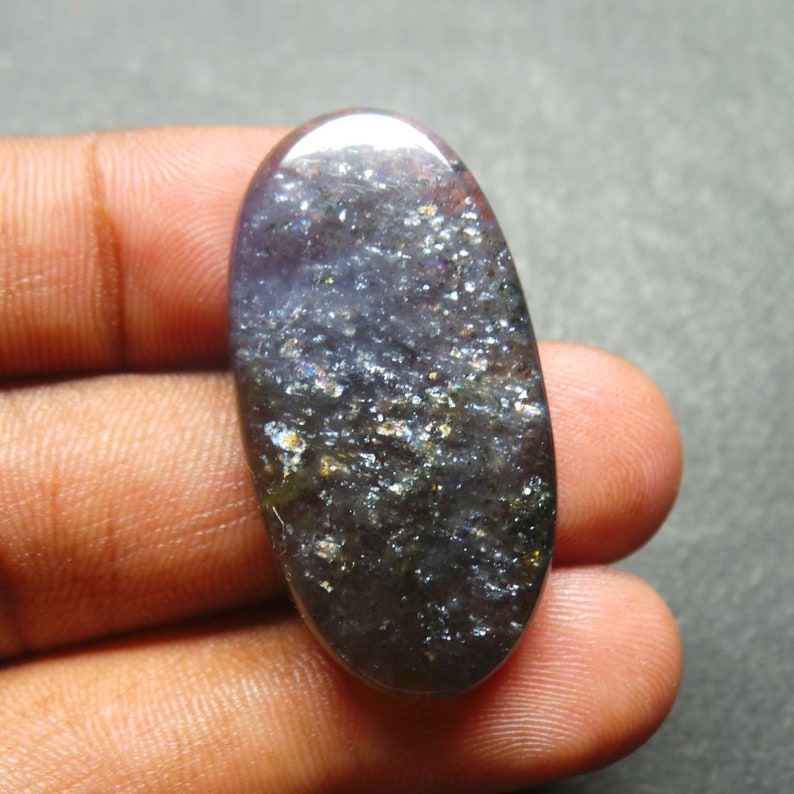 Iolite Sunstone Oval Cabochon-Iolite Sunstone Gemstone Cabochon-Iolite Sunstone Smooth Oval Cabochon-37.5x19.5x5.5 MM-Wholesalegems-W13851
