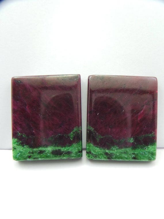 Ruby Zoisite Gemstone Zoisite Cabochon-Ruby Zoisite Gemstone Cabochons-Natural Ruby Zoisite Smooth Baguette Cabochon-33.5x28 MM-1 Pair-Wholesalegems 63afd5 Ruby Zoisite Gemstone Zoisite Cabochon-Ruby Zoisite Gemstone Cabochons-Natural Ruby Zoisite Smooth Baguette Cabochon-33.5x28 MM-1 Pair-Wholesalegems 63afd5