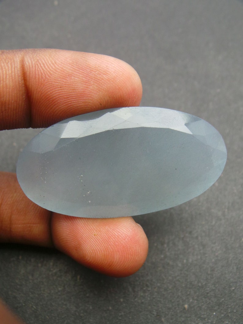 Aquamarine Oval Cut-Aquamarine Cuts-RARE Natural Aquamarine Faceted Oval Cut Stone-Aquamarine Gemstone Cut-48x25x14 MM-Wholesalegems