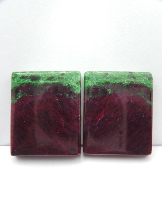 Ruby Zoisite Gemstone Zoisite Cabochon-Ruby Zoisite Gemstone Cabochons-Natural Ruby Zoisite Smooth Baguette Cabochon-33.5x28 MM-1 Pair-Wholesalegems 63afd5 Ruby Zoisite Gemstone Zoisite Cabochon-Ruby Zoisite Gemstone Cabochons-Natural Ruby Zoisite Smooth Baguette Cabochon-33.5x28 MM-1 Pair-Wholesalegems 63afd5
