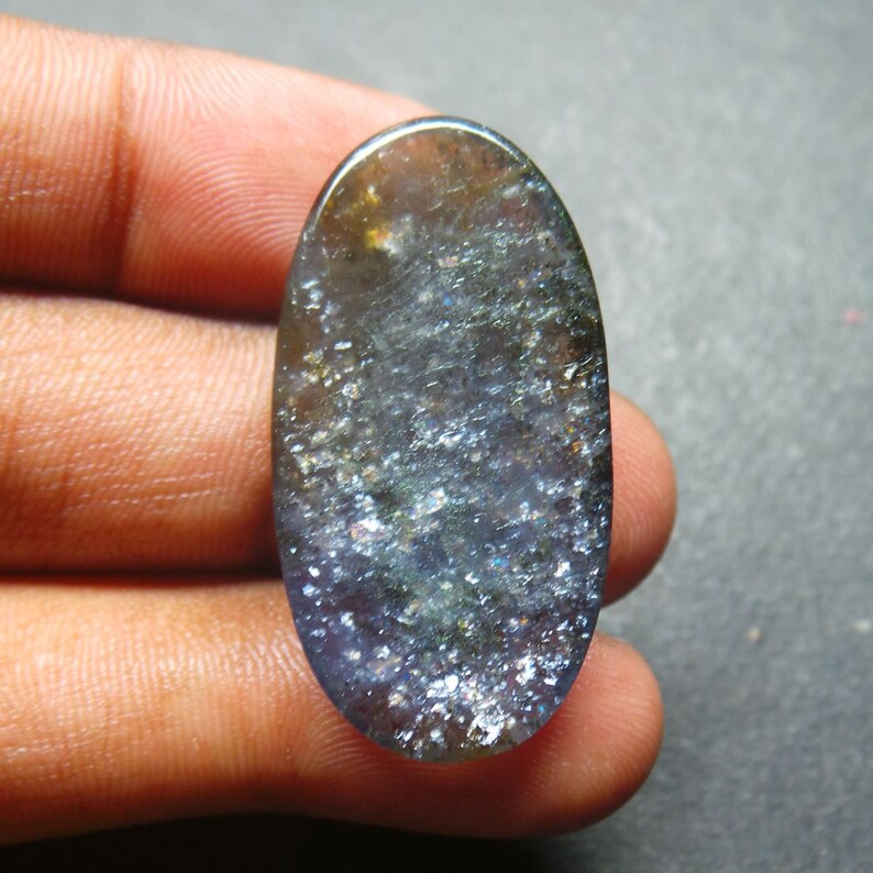 Iolite Sunstone Oval Cabochon-Iolite Sunstone Gemstone Cabochon-Iolite Sunstone Smooth Oval Cabochon-37.5x19.5x5.5 MM-Wholesalegems-W13851