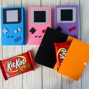 Gameboy Handheld Video Game Candy Bar Holder Wrapper for Video Game Themed Party Gamer Party | Great Gift Party Favor for Gamer or 90s Party