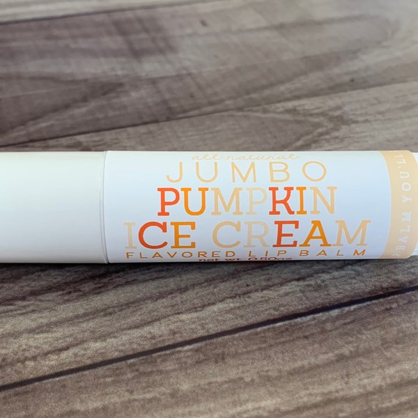 JUMBO Pumpkin Ice Cream Lip Balm - All Natural - Handmade