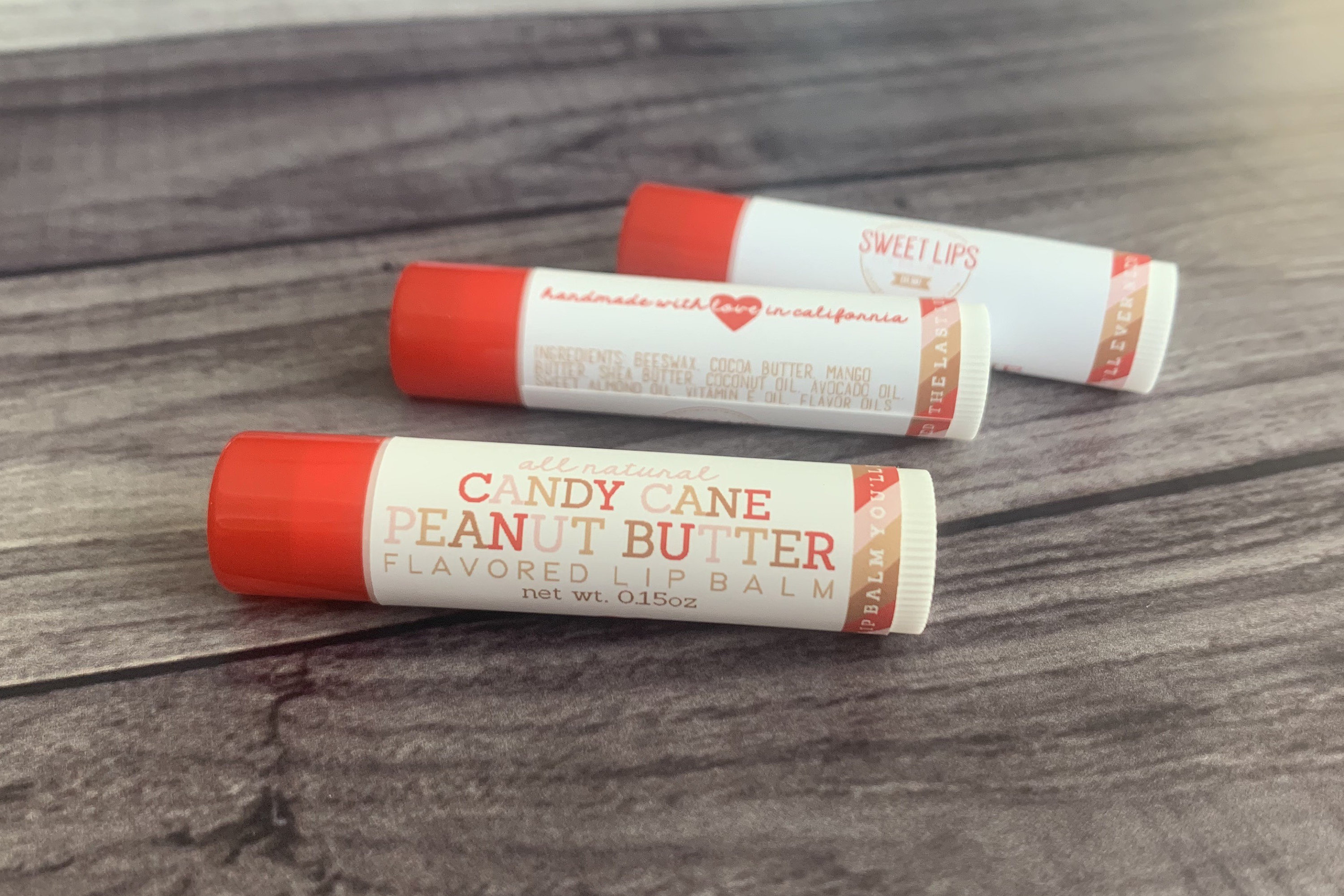 Candy Cane Peanut Butter Lip Balm All Natural Handmade Etsy