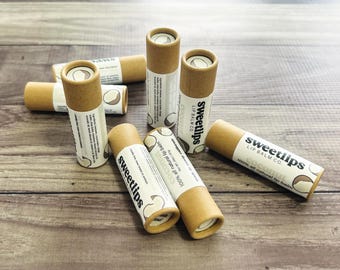 Lippenbalsem met kokossmaak | Handgemaakte lippenbalsem | Milieuvriendelijke lippenbalsem | Geheel natuurlijke lippenbalsem | Volledig natuurlijke chapstick | Bijenwas lippenbalsem