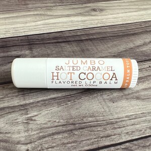 JUMBO Salted Caramel Hot Cocoa Lip Balm | All Natural Lip Balm | Handmade Lip Balm | Holiday Flavored Lip Balm