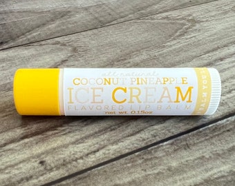 Coconut Pineapple Ice Cream Lip Balm - All Natural - Handmade