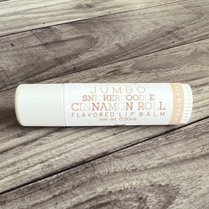 JUMBO Snickerdoodle Cinnamon Roll Lip Balm | All Natural Lip Balm | Handmade Lip Balm | Holiday Flavored Lip Balm