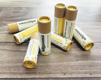 Lemonade Flavored Lip Balm | Handmade Lip Balm | Eco-Friendly Lip Balm | All Natural Lip Balm | All Natural Chapstick