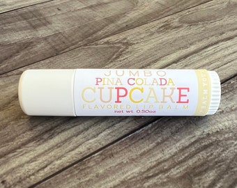 JUMBO Pina Colada Cupcake Lip Balm - All Natural - Handmade