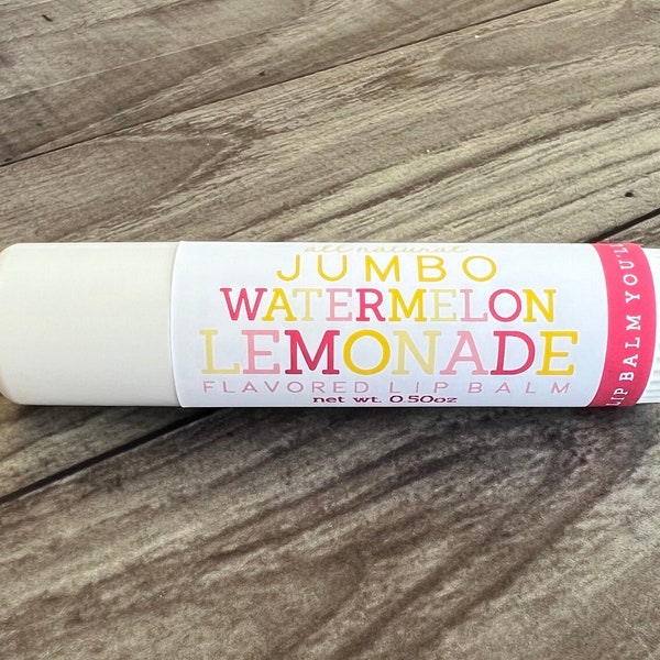 JUMBO Watermelon Lemonade Lip Balm - All Natural - Handmade