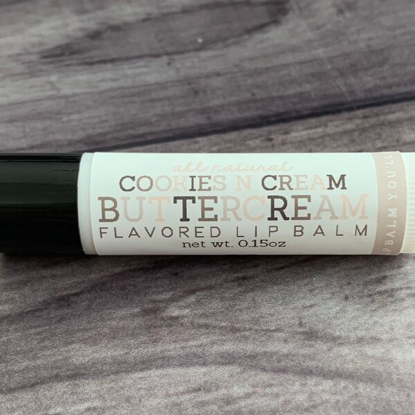 Cookies N Cream Buttercream Lip Balm - All Natural - Handmade