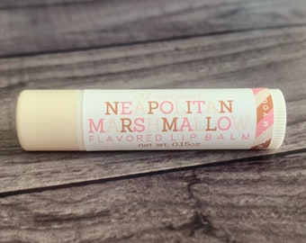 Neapolitan Marshmallow Lip Balm - All Natural - Handmade