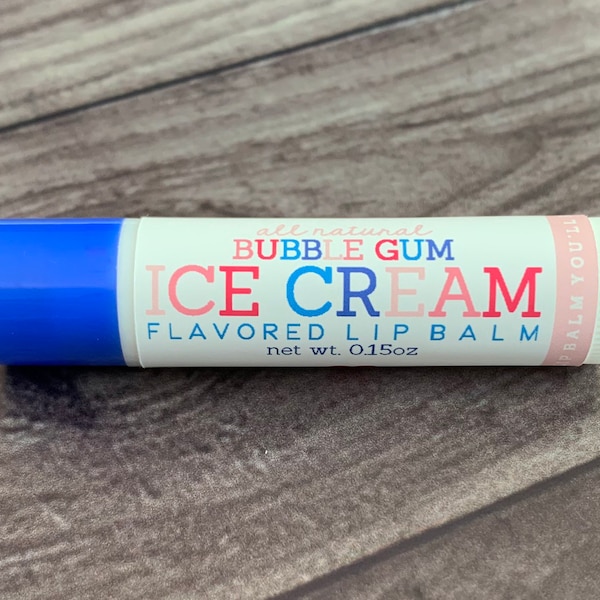 Bubble Gum Ice Cream Lip Balm - All Natural- Handmade