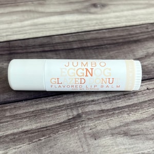 JUMBO Egg Nog Glazed Donut Lip Balm | All Natural Lip Balm | Handmade Lip Balm | Holiday Flavored Lip Balm